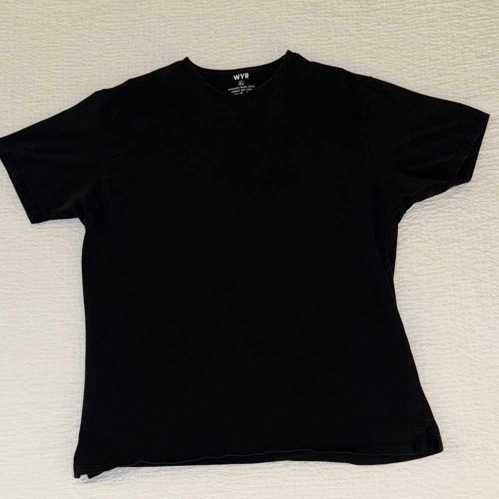WYR Premium Black Men's Split-Hem Tee - XL